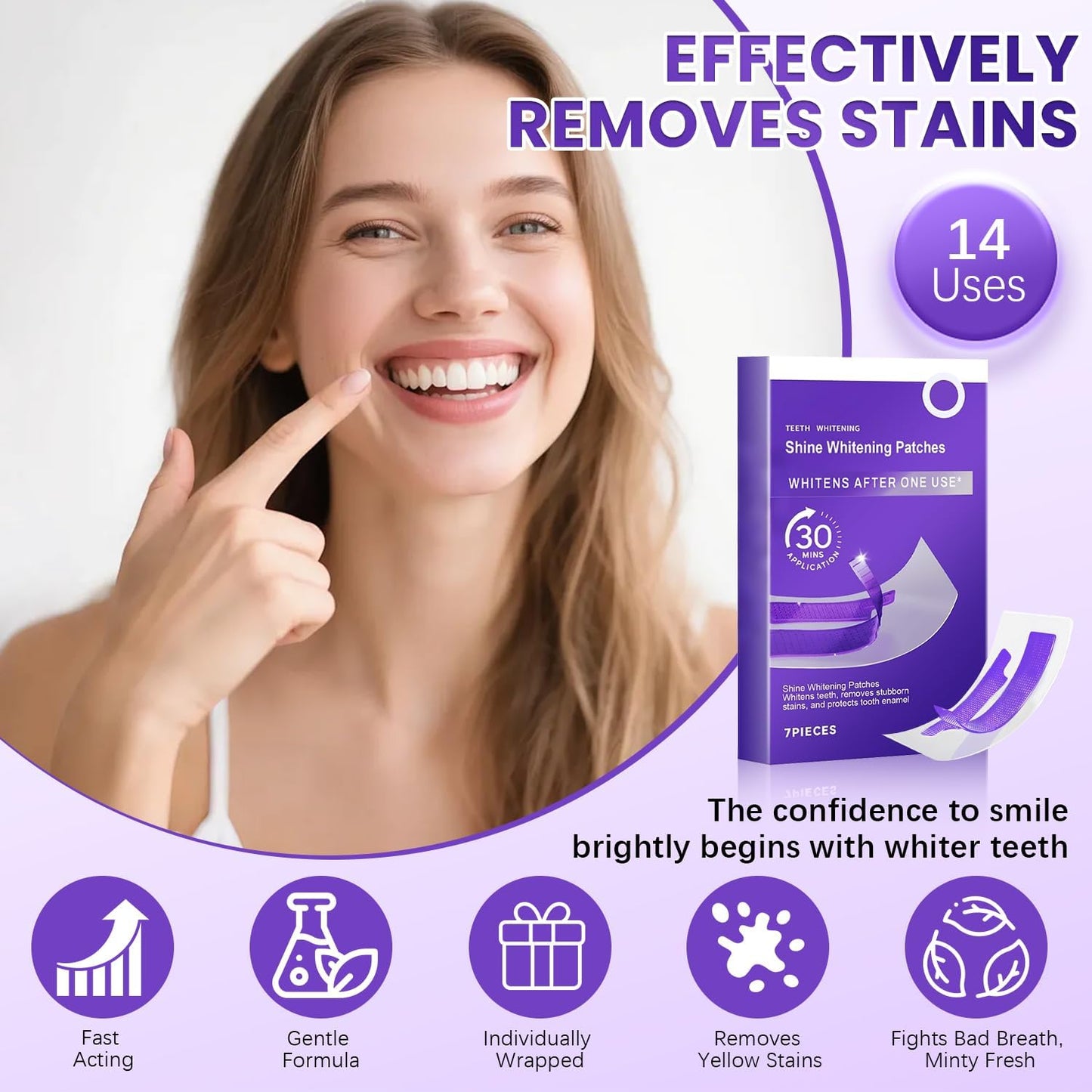 LumiViolet™ - Instant Teeth Brightening Strips - 1 pack (7strips)